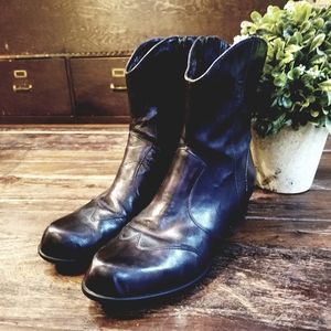 Born Crown black leather mid-calf boots 7.5